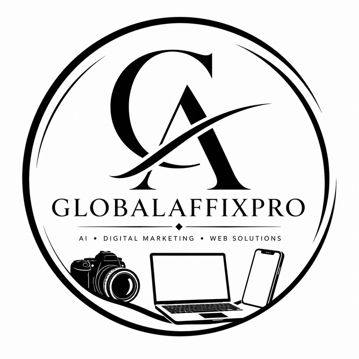 GlobalAffixPro official logo — AI, digital marketing and web solutions