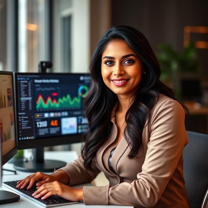 Portrait of Priya, digital marketer using AI video for brand growth